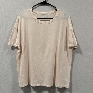 Oversized fit tan or off white tee Size S